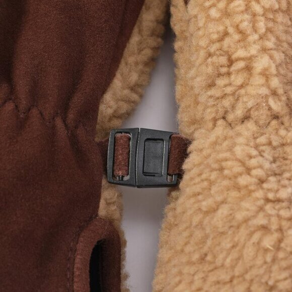 ⚡Women's Camel Genuine Suede Outdoor Mitt Thermal Lined Finger Liners Mitten - Picture 5 of 7